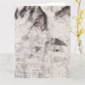 Carte Birch bark pattern card (Fleur jaune)