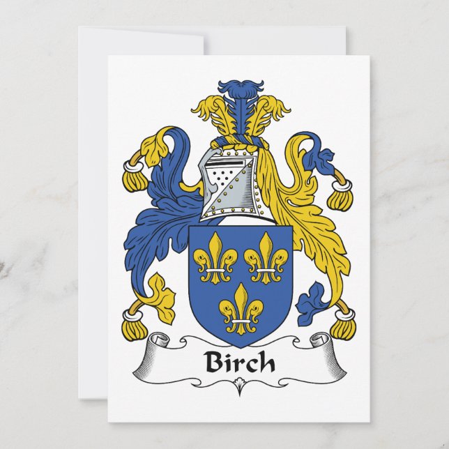 Carte Birch Family Crest (Devant)