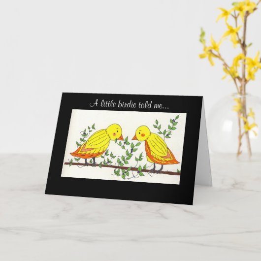 Carte Bird chatter (Fleur jaune)