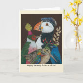 Carte Bird group birthday from all of us card (Fleur jaune)