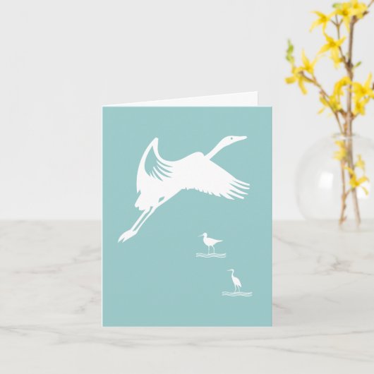 Carte - Bird in Flight Graphic (Fleur jaune)