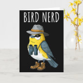 Carte Bird Nerd Funny Bird Watching Birding Bird Lover W (Fleur jaune)