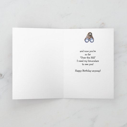 Carte Bird Watcher 30e Birthday Humor Over the Hill (Intérieur)