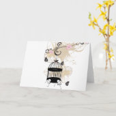 Carte Birdcage (Fleur jaune)