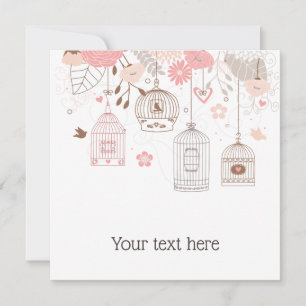 Carte Birdcages Whimsical Personnalisé