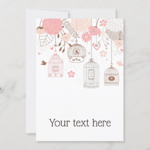 Carte Birdcages Whimsical Salutation personnalisée