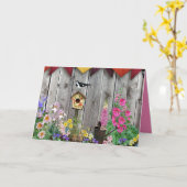Carte Birdhouse Gardens (Fleur jaune)