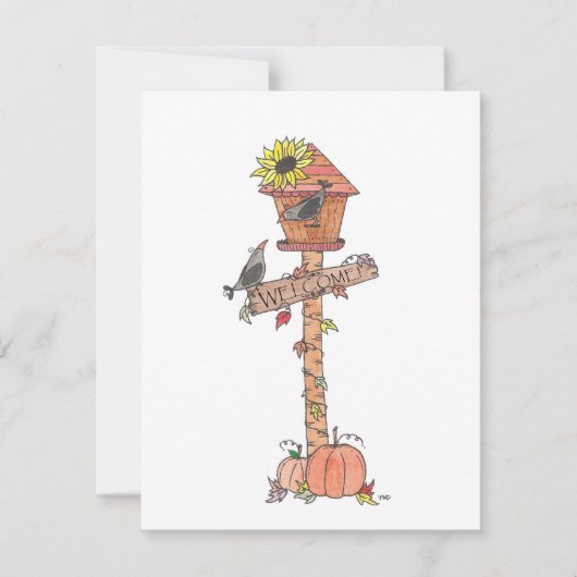 Carte Birdhouse Thanksgiving (Devant)