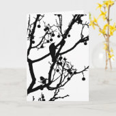 Carte Birdie 4, Anniversaire (Fleur jaune)