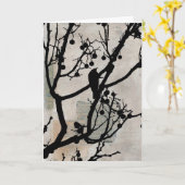 Carte Birdie Médias mixtes (Fleur jaune)