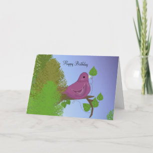 Carte Birdie sur une succursale Souhaits d'anniversaire