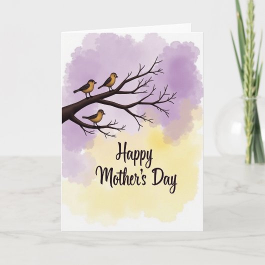 Carte Birds Branch Mothers Day Card (Devant)