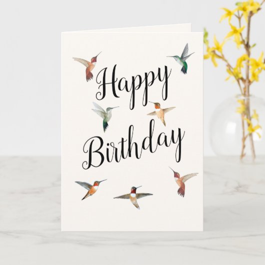 Carte Birthday (Fleur jaune)
