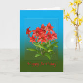Carte Birthday (Fleur jaune)