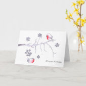 Carte Birthday (Fleur jaune)