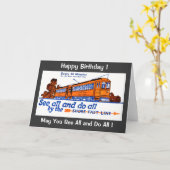 Carte Birthday (Fleur jaune)