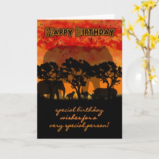 Carte Birthday (Fleur jaune)