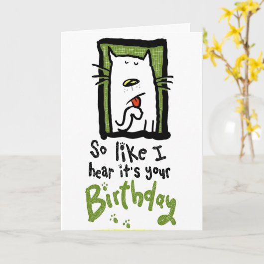 Carte Birthday 5 (Fleur jaune)