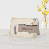 Carte birthday a fui (Fleur jaune)