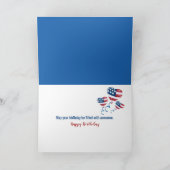 Carte Birthday American Starfish with Flag Bikini (Intérieur)