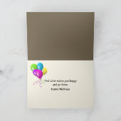 Carte Birthday Bear Riding on a Carousel (Intérieur)