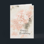 Carte Birthday Bible "In His Presence" Pink Roses<br><div class="desc">Inspirational scripture custom Birthday card depicts a beautiful pink rose watercolor design. The inside Bible Verse Psalm 16:1,  "In His Presence is fullness of JOY." _</div>