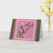 Carte Birthday Bird (Fleur jaune)