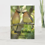 Carte Birthday Bird Couple Woman<br><div class="desc">Custom Happy Birthday</div>