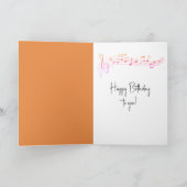 Carte Birthday Bird Singing sur un Citrouille (Intérieur)