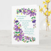 Carte Birthday Blessings Scripture Numbers 6:24-26 (Fleur jaune)