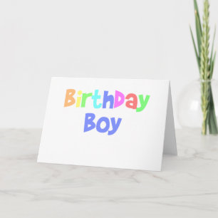 Carte Birthday Boy