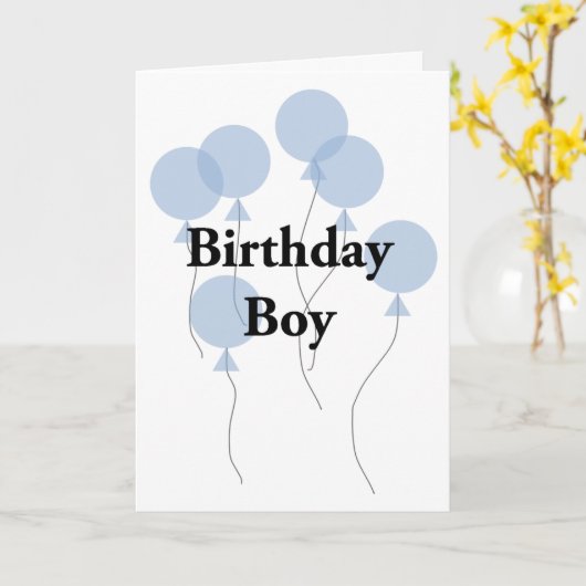Carte Birthday Boy (Fleur jaune)