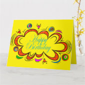 Carte Birthday Boy (Fleur jaune)