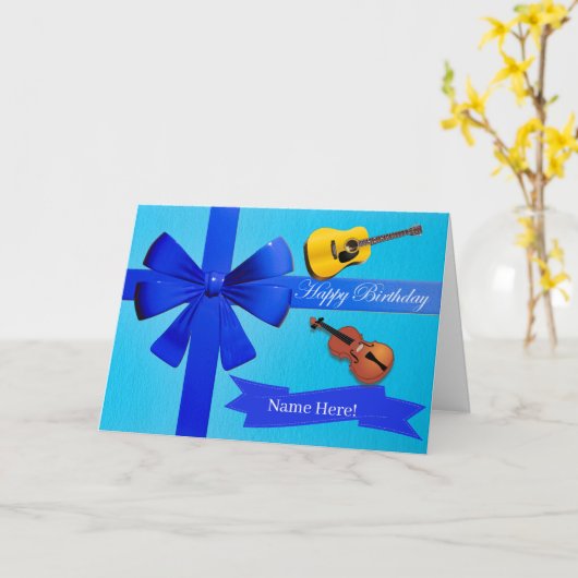 Carte Birthday Boy (Fleur jaune)