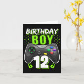 Carte Birthday Boy 12 Video Game Controller 12e B (Fleur jaune)
