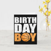 Carte Birthday Boy Bysketbyll Theme Party Future Bysketb (Fleur jaune)