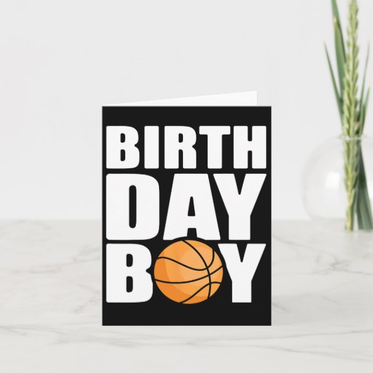 Carte Birthday Boy Bysketbyll Theme Party Future Bysketb (Devant)