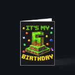 Carte Birthday Boy Son 6ème Anniversaire Pixel Party 6 Y<br><div class="desc">Birthday Boy C'est mon 6e anniversaire Pixel Party 6 ans</div>