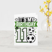 Carte Birthday Boy Tees 11 Soccer Its My 11th Birthday B (Fleur jaune)