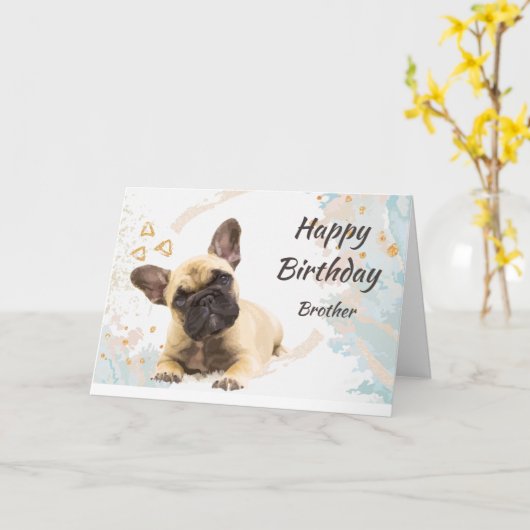Carte Birthday Brother Cute (Fleur jaune)