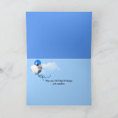Carte Birthday bubbles in sky (Intérieur)