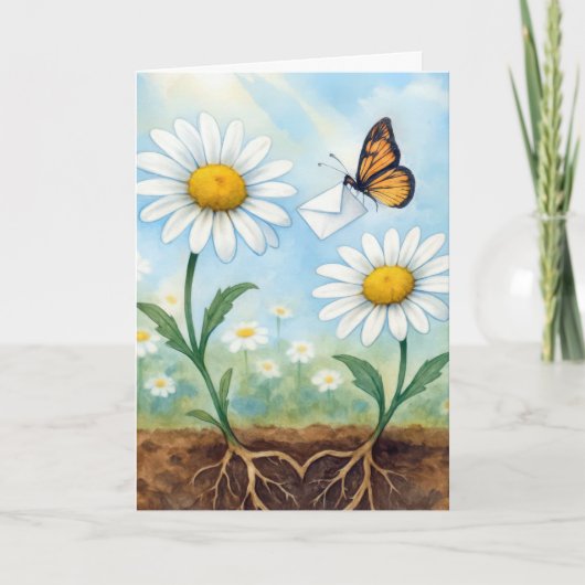 Carte Birthday Butterfly Delivering Mail (Devant)