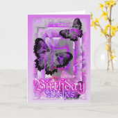 Carte Birthday Butterfly Wishes by Valxart (Fleur jaune)