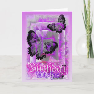 Carte Birthday Butterfly Wishes by Valxart