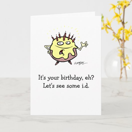 Carte Birthday Cake (Fleur jaune)