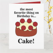 Carte Birthday Cake Party (Fleur jaune)