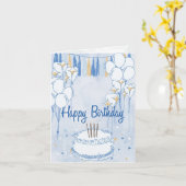 Carte birthday card (Fleur jaune)