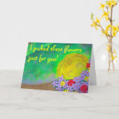 Carte Birthday Card (Fleur jaune)