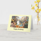Carte Birthday Card - Bournemouth, Dorset (Fleur jaune)