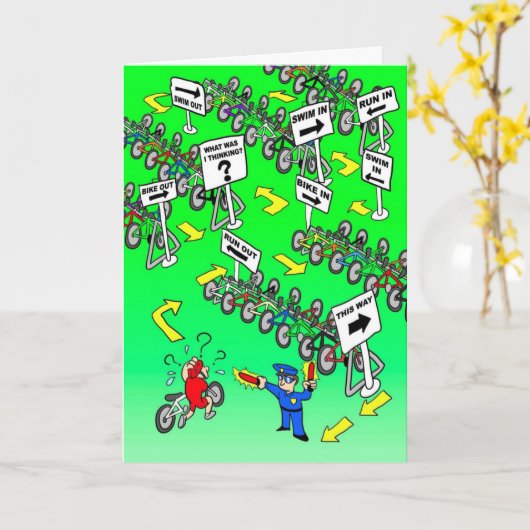 Carte Birthday Card for Cyclist (Fleur jaune)